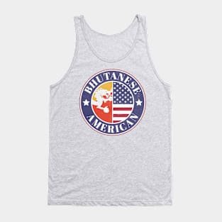 Proud Bhutanese-American Badge - Bhutan Flag Tank Top